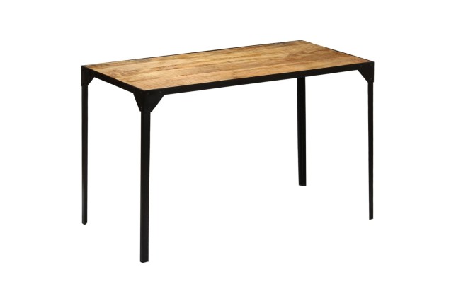 Table de salle à manger Bois de manguier brut et Acier 120 cm