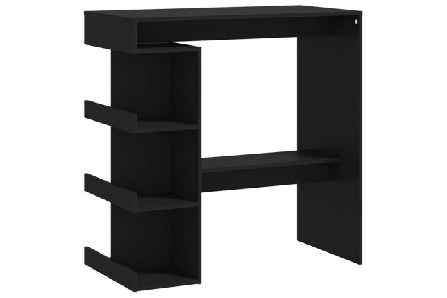 Table de bar étagère de rangement Noir 100x50x101,5 cm