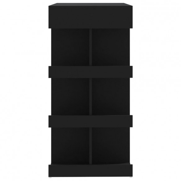Table de bar étagère de rangement Noir 100x50x101,5 cm