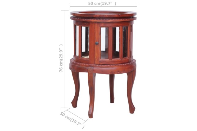 Armoire de vitrine Marron 50x50x76 cm Bois d'acajou massif