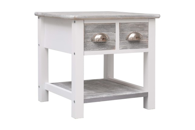 Table d'appoint Gris 40x40x40 cm Bois de Paulownia