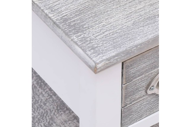 Table d'appoint Gris 40x40x40 cm Bois de Paulownia