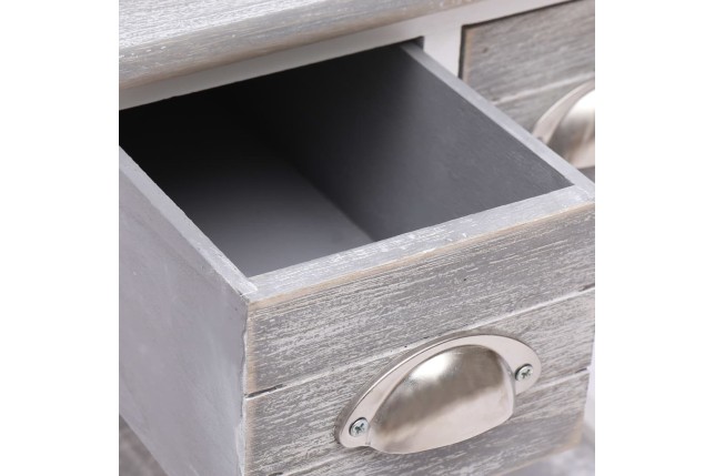 Table d'appoint Gris 40x40x40 cm Bois de Paulownia