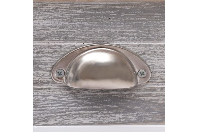 Table d'appoint Gris 40x40x40 cm Bois de Paulownia