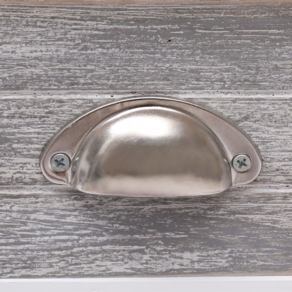 Table d'appoint Gris 40x40x40 cm Bois de Paulownia