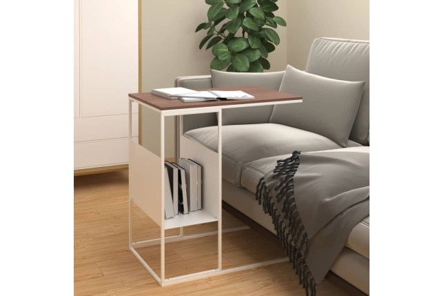 Table d'appoint Blanc 55x36x59,5 cm 