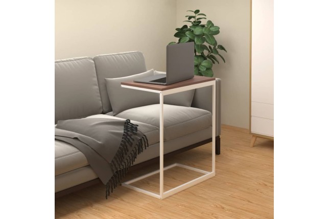 Table d'appoint Blanc 55x35x66 cm 