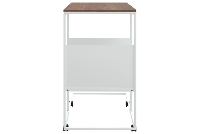 Table d'appoint et roues Blanc 55x36x63,5 cm 