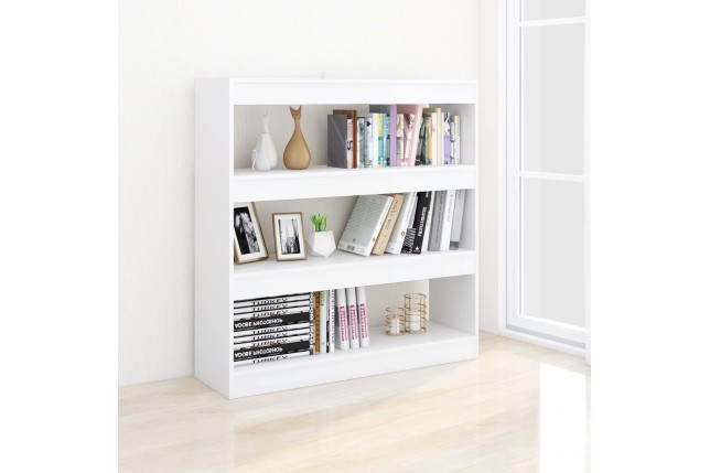Bibliothèque/Séparateur de pièce Blanc 100x30x103 cm