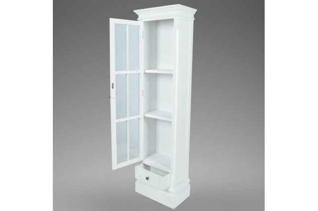 Meuble de bibliothèque avec 3 étagères Blanc Bois