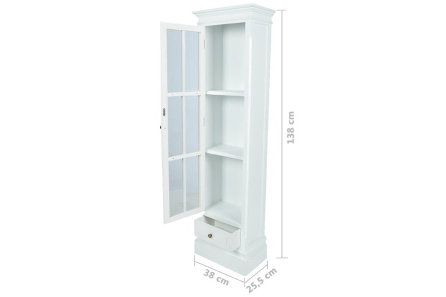 Meuble de bibliothèque avec 3 étagères Blanc Bois