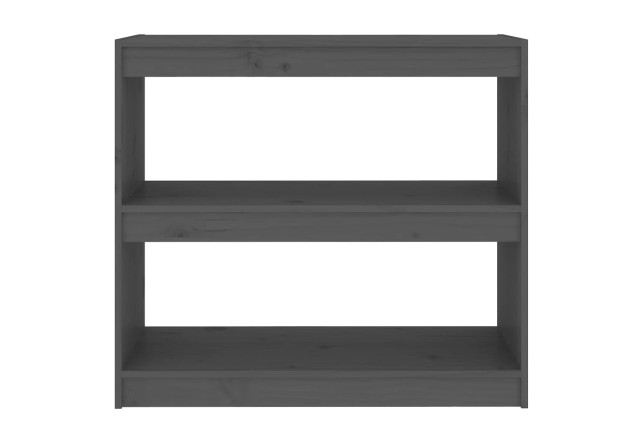 Bibliothèque/Séparateur de pièce Gris 80x30x71,5 cm Pin solide