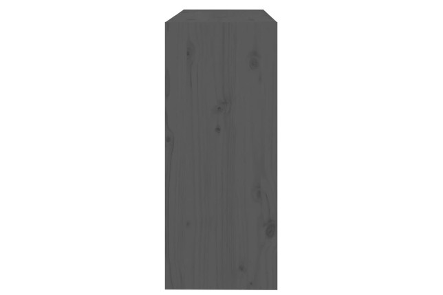 Bibliothèque/Séparateur de pièce Gris 80x30x71,5 cm Pin solide