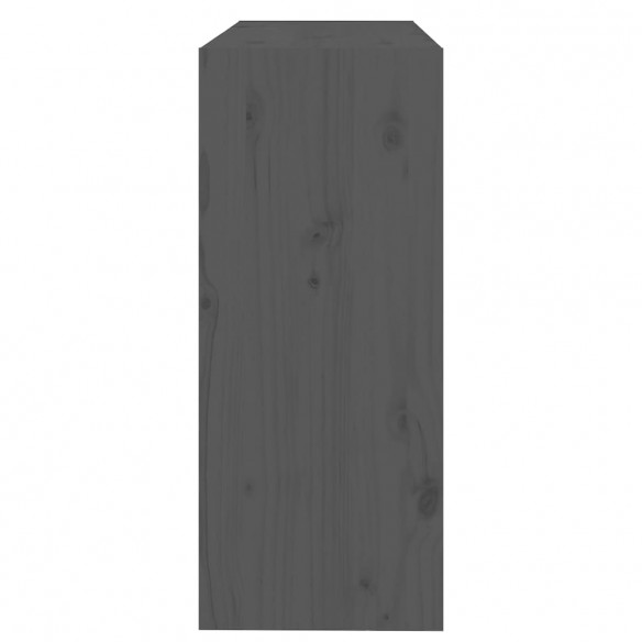 Bibliothèque/Séparateur de pièce Gris 80x30x71,5 cm Pin solide