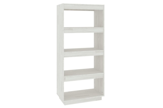 Bibliothèque/Séparateur de pièce Blanc 60x35x135 cm Pin massif