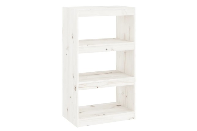 Bibliothèque/Séparateur de pièce Blanc 60x30x103,5cm Pin solide
