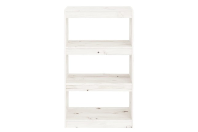 Bibliothèque/Séparateur de pièce Blanc 60x30x103,5cm Pin solide