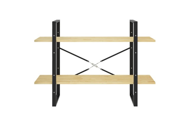 Bibliothèque à 2 niveaux 100x30x70 cm Bois de pin massif