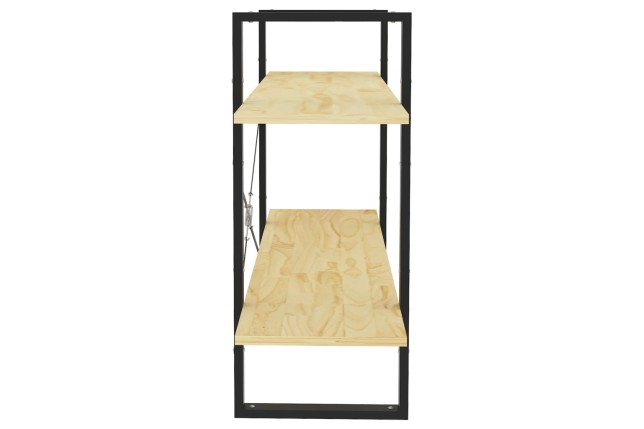 Bibliothèque à 2 niveaux 100x30x70 cm Bois de pin massif