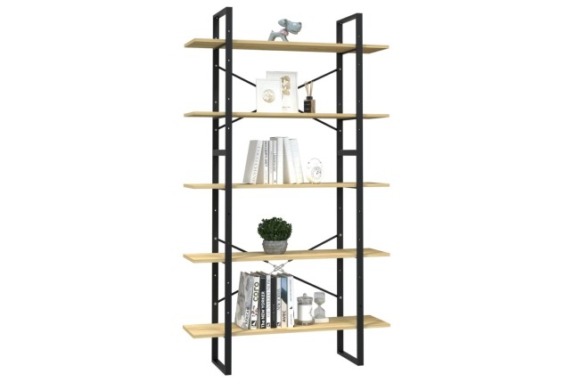 Bibliothèque à 5 niveaux 100x30x175 cm Bois de pin