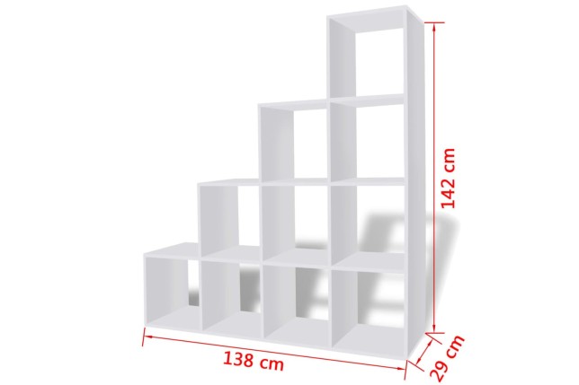 Bibliothèque/étagère 142 cm Blanc