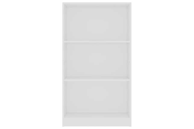 Bibliothèque 3 niveaux Blanc 60x24x109 cm 