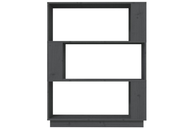 Bibliothèque/Séparateur de pièce Gris 80x25x101 cm Pin solide