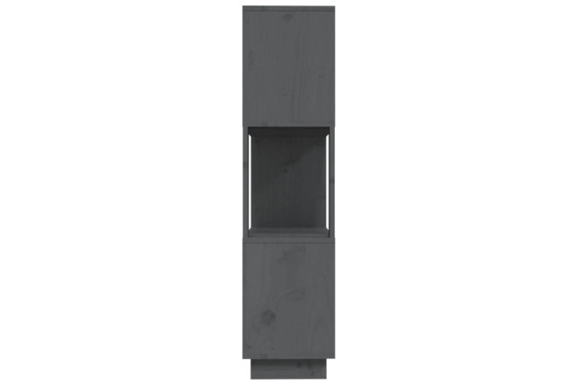 Bibliothèque/Séparateur de pièce Gris 80x25x101 cm Pin solide