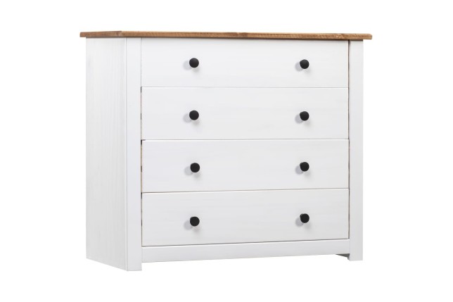 Armoire latérale Blanc 80x40x73 cm Pin Assortiment Panama