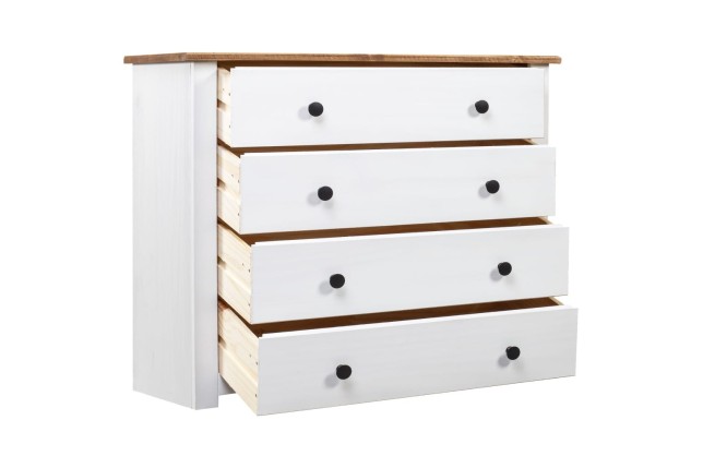 Armoire latérale Blanc 80x40x73 cm Pin Assortiment Panama