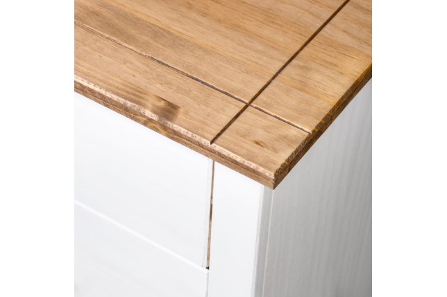 Armoire latérale Blanc 80x40x73 cm Pin Assortiment Panama