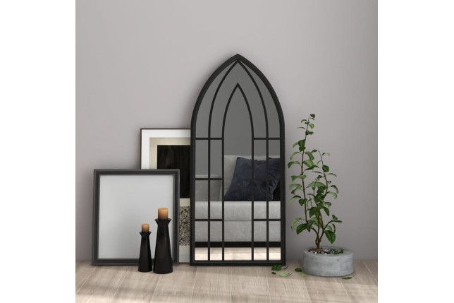 Miroir Noir 100x45 cm Fer pour utilisation à l'intérieur