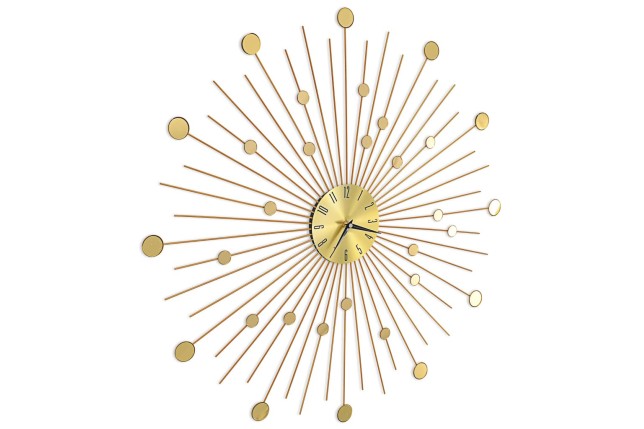 Horloge murale Métal 70 cm Doré