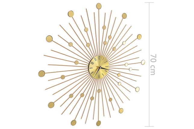 Horloge murale Métal 70 cm Doré