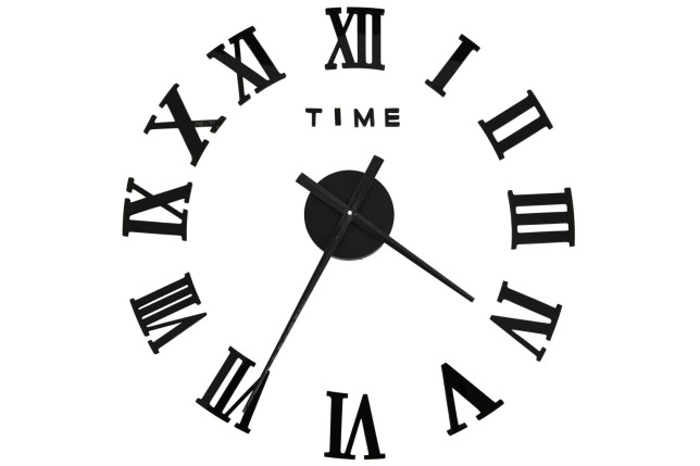 Horloge murale 3D Design moderne Noir 100 cm XXL