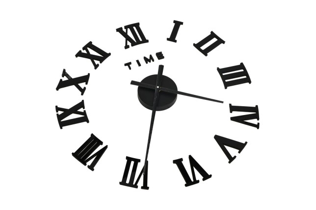 Horloge murale 3D Design moderne Noir 100 cm XXL