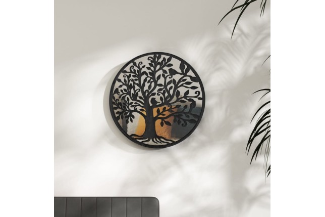 Miroir Noir 60x2,5 cm Fer pour utilisation à l'intérieur