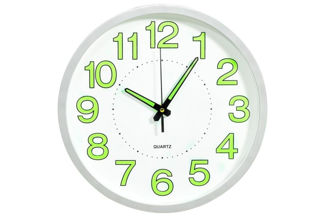 Horloge murale lumineuse Blanc 30 cm