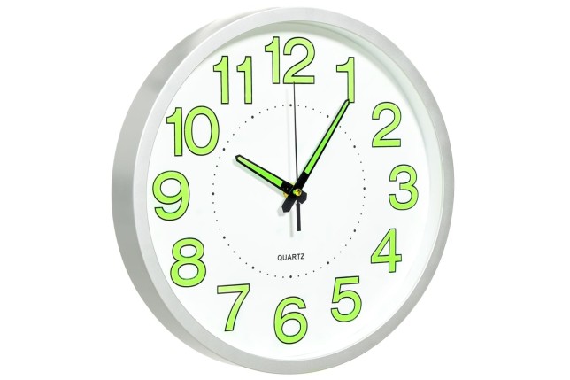 Horloge murale lumineuse Blanc 30 cm