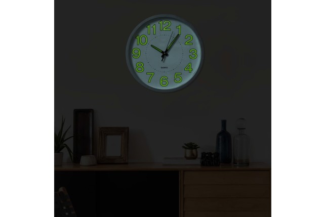 Horloge murale lumineuse Blanc 30 cm