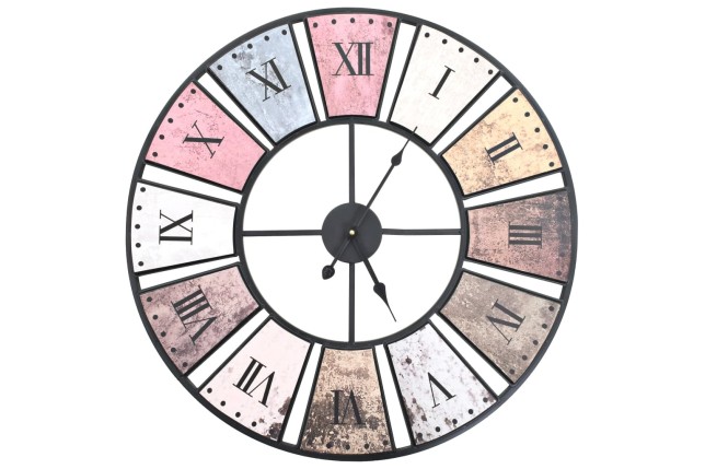 Horloge murale vintage avec mouvement à quartz 60 cm XXL