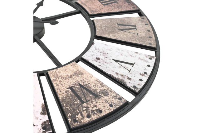 Horloge murale vintage avec mouvement à quartz 60 cm XXL
