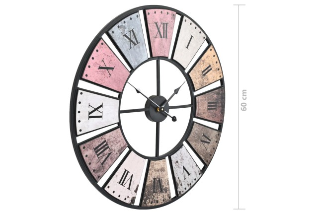 Horloge murale vintage avec mouvement à quartz 60 cm XXL
