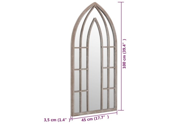 Miroir Sable 100x45 cm Fer pour utilisation à l'intérieur