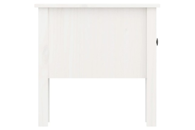 Table d'appoint Blanc 50x50x49 cm Bois massif de pin