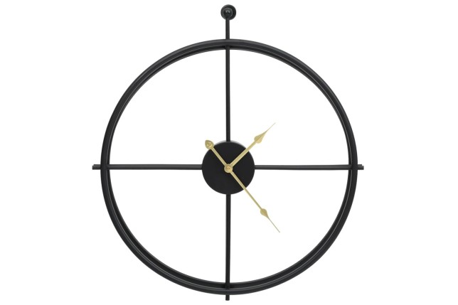 Horloge murale Noir 52 cm Fer