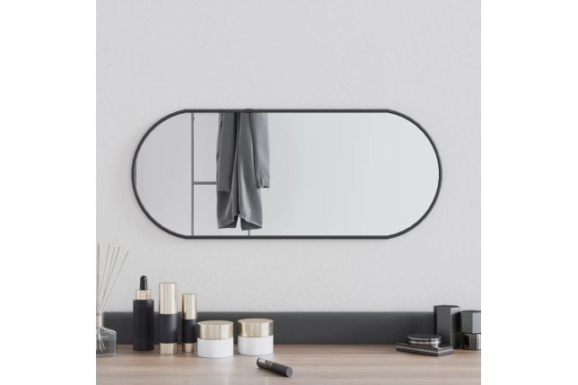 Miroir mural Noir 60x25 cm Ovale