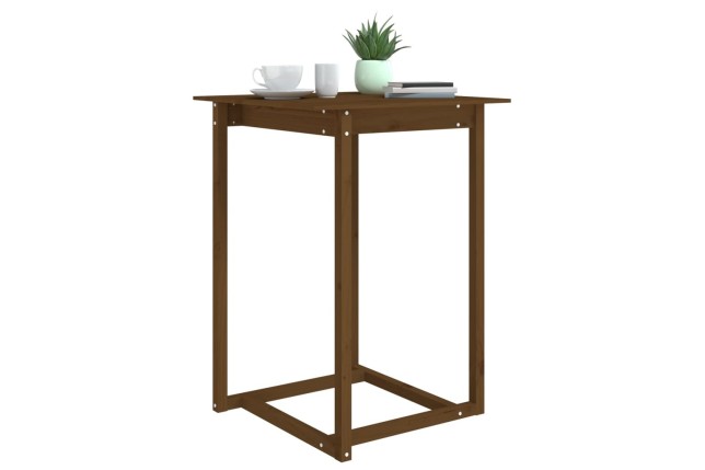 Table de bar Marron miel 80x80x110 cm Bois massif de pin