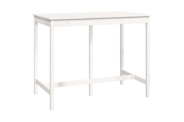 Table de bar Blanc 140x80x110 cm Bois massif de pin