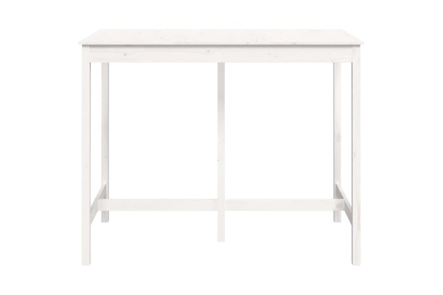 Table de bar Blanc 140x80x110 cm Bois massif de pin